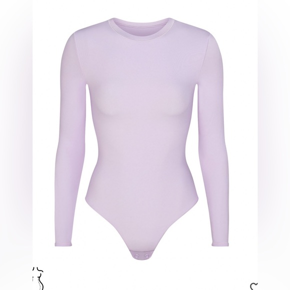 SKIMS NWT Fits Everybody Long Sleeved Bodysuit - Lily - Picture 2 of 4